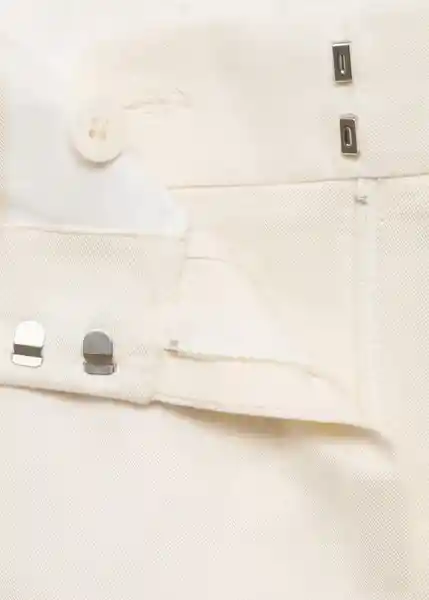 Bermuda Max Blanco Talla 34 Mujer Mango