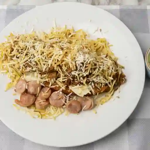 Patacon ropa vieja chorizo