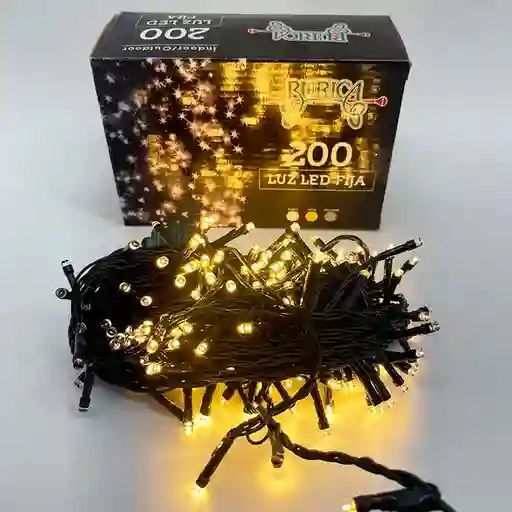 Luz Led Deco Fija Cálida Conector 200 Luces