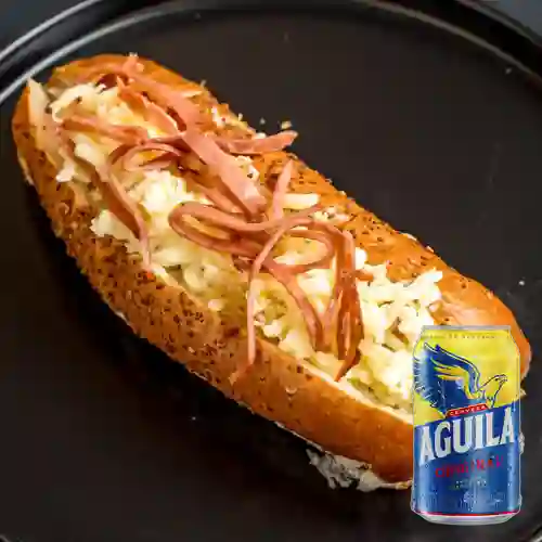 Combo Hot Dog Tocineta + Águila Orig Lta 330ml