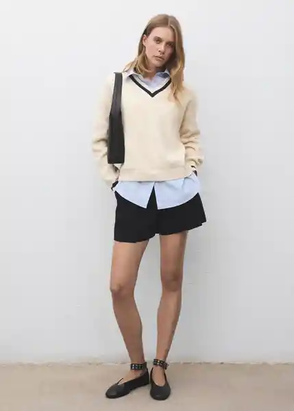 Jersey Chiara Beige Talla XS Mujer Mango
