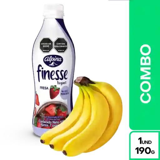 Combo Yogurt Finesse Fresa + Banano