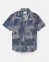 Camisa Hombre Azul Talla Large 2863403 American Eagle