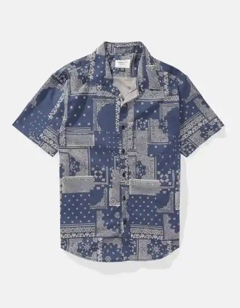 Camisa Hombre Azul Talla Large 2863403 American Eagle