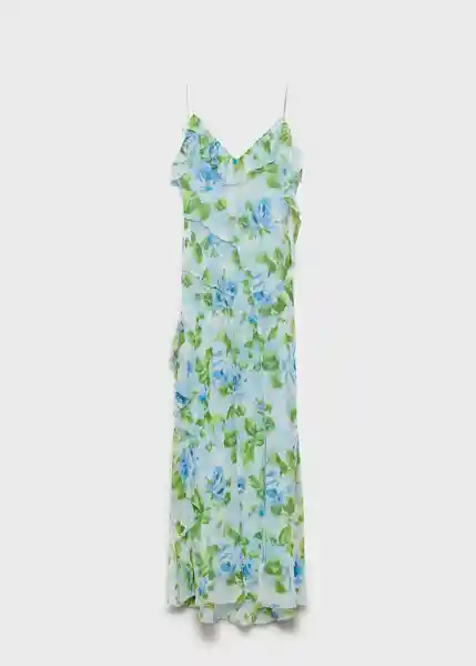 Vestido Azalie Celeste Talla S Mujer Mango