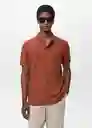 Camiseta Polo Rea Terracota Talla S Hombre Mango