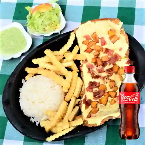 Chuleta c/ Maduritos&Tocineta +Cocacola Org 400ml
