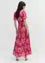 Vestido Guapa Fucsia Talla M Mujer Mango