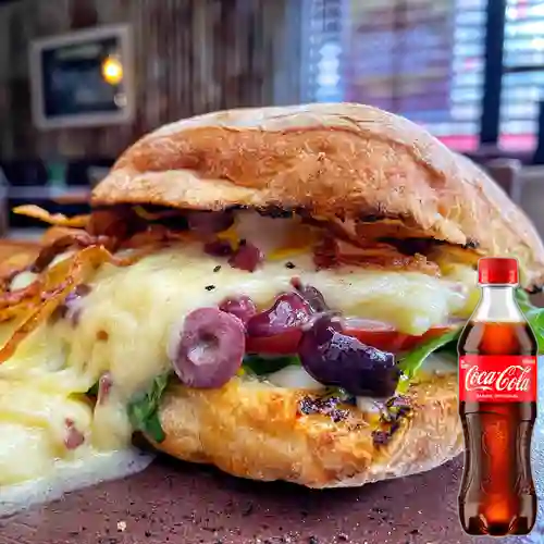 Sándwich de Fondue de Quesos +Cocacola Org 400ml
