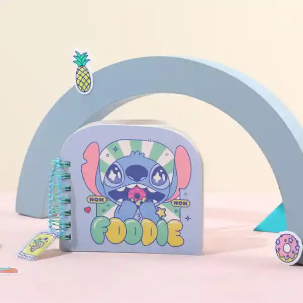 Cuaderno Argollado Stitch Serie Stitch Dinner Party Miniso