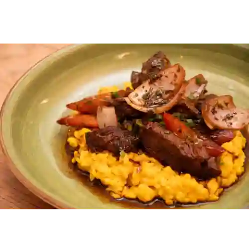 Rissoto Al Aji Amarillo con Lomo Saltado