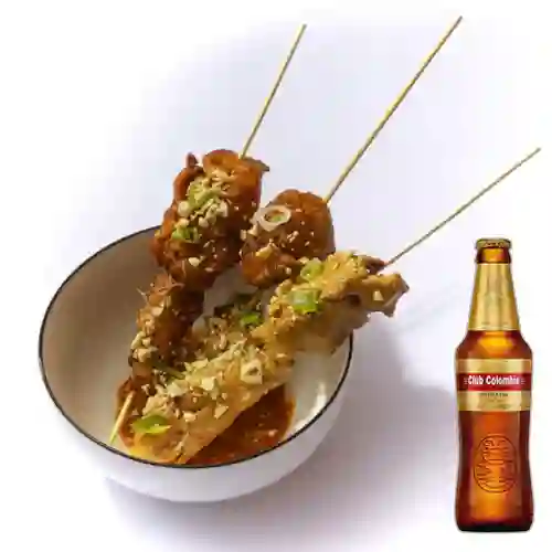 Combo Korean Chicken Sticks +Club col. Dorada 350ml