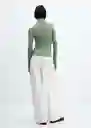 Camiseta Second Verde Talla S Mujer Mango