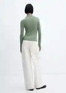 Camiseta Second Verde Talla S Mujer Mango