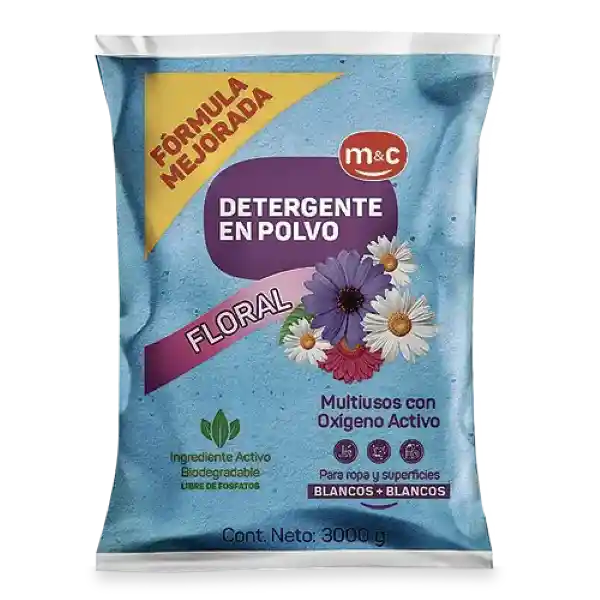 M&C Detergente Polvo Multiusos Floral