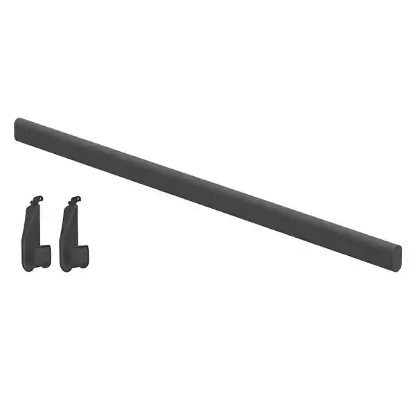 Hacks & Racks Barra Clóset 2 Ganchos Grafito 60.8 cm