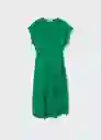 Vestido Fleur-W Verde Talla L Mujer Mango