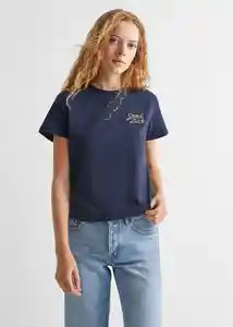 Camiseta Good Navy Talla 18 Teen Niñas Mango