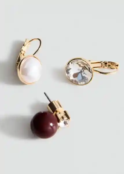 Pack Pendientes Lujan Oro Talla 99 Mujer Mango