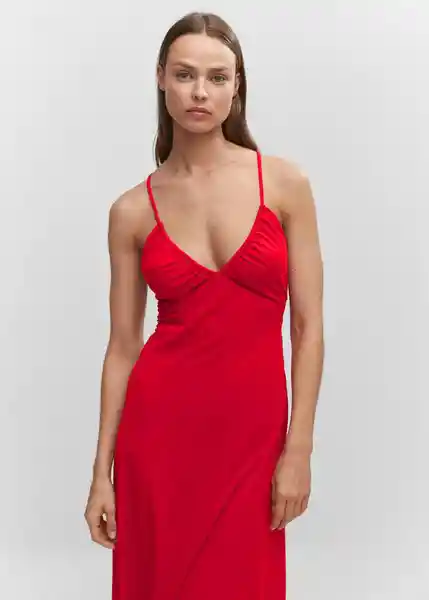 Vestido Martina Rojo Talla XS Mujer Mango