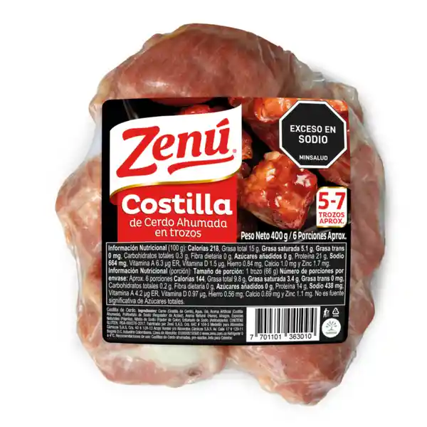 Zenú Costilla Ahumada 400 g