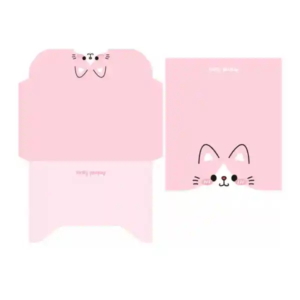 Tarjeta de Ocasión Gato Rosa Serie Animal Faces Miniso