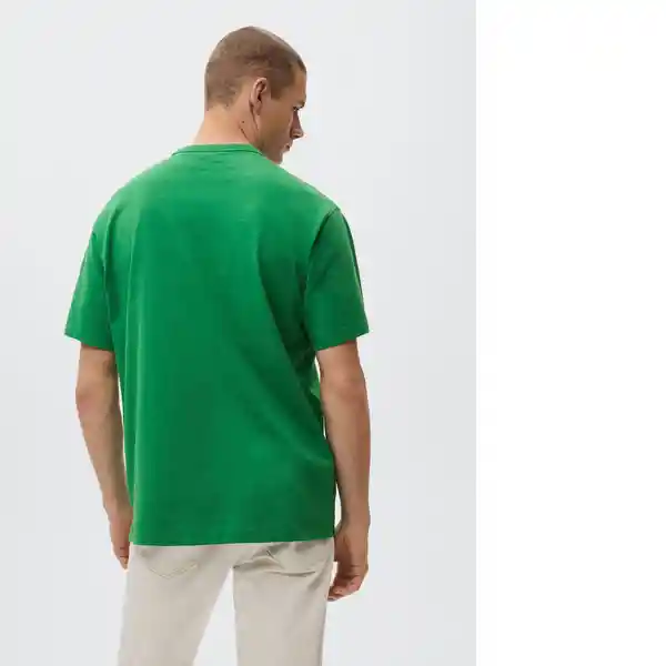 Camiseta Seto Verde Talla XS Hombre Mango