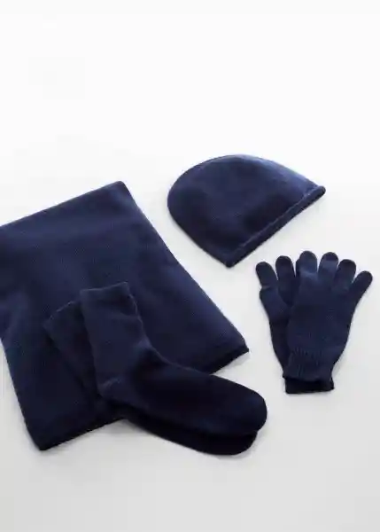 Guantes Perla Navy Talla 99 Mujer Mango