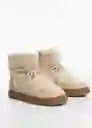 Botines Carla Crudo Talla 34 Niña Mango