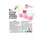 Miniso Molde Para Cubos de Hielo Con 6 Espacios Rosa