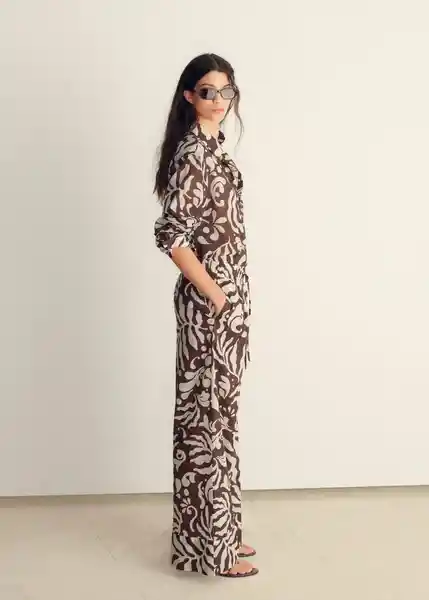 Pantalón Nemo Marrón Talla XS Mujer Mango