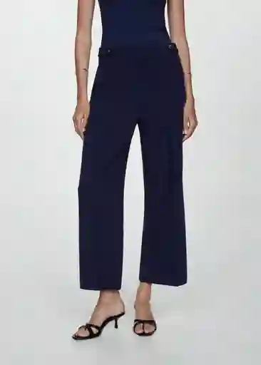 Pantalón Gioia Navy Talla 36 Mujer Mango