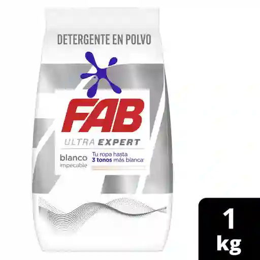 Fab Detergente Polvo Ultra Blanco 1 Kg