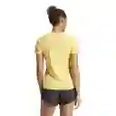 Adidas Camiseta Adizero e Tee Amarillo Para Mujer Talla M