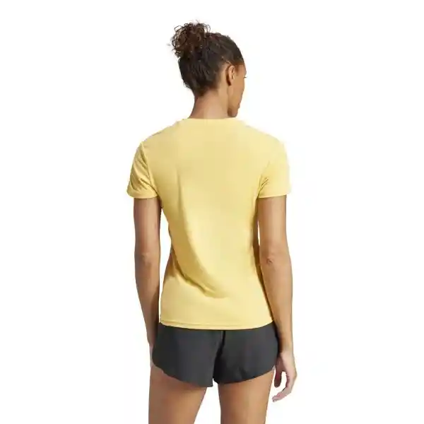 Adidas Camiseta Adizero e Tee Amarillo Para Mujer Talla M