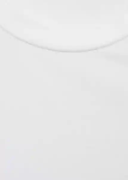 Camiseta Strech Blanco Talla M Hombre Mango