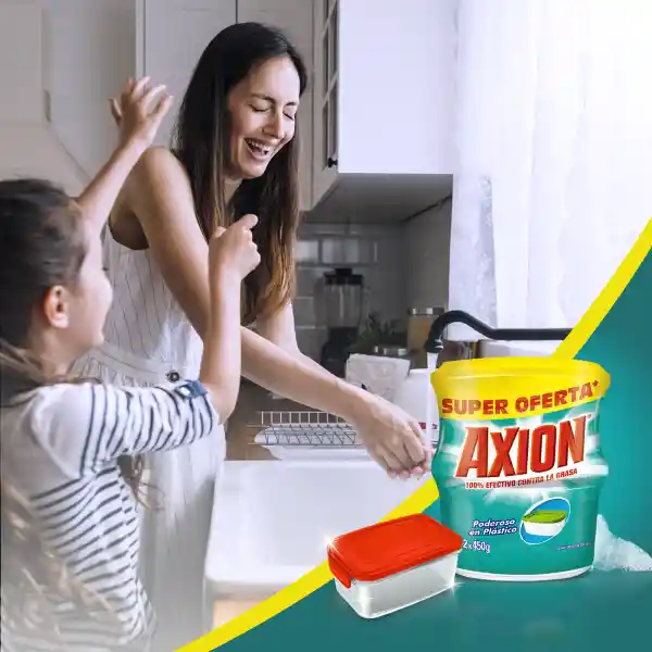 Axion Detergente Lavavajillas en Crema Poderoso en Plástico