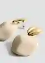 Pendientes Fina Beige Talla 99 Mujer Mango