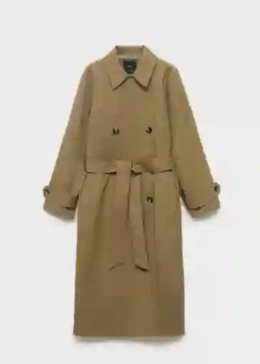 Abrigo Trench Angela Khaki Talla S Mujer Mango