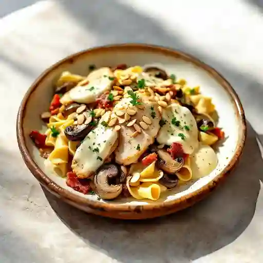 Panne Cook De Pollo, Setas Y Frutos Secos