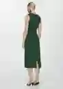 Vestido Fertina Verde Talla S Mujer Mango