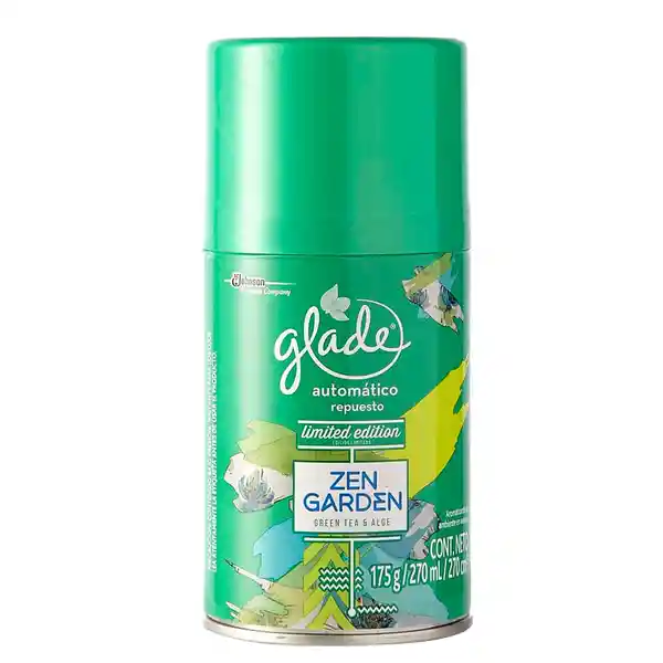 Glade Aromatizante Automático Zen Garden Aerosol Repuesto