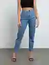 Jean Mujer Azul Índigo Medio Talla 10 493E006 Naf Naf