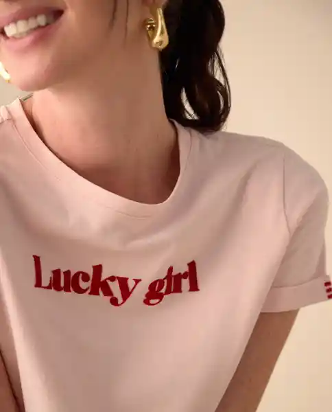 Camiseta Rosa Popurrí Claro Talla XL 601G016 Esprit