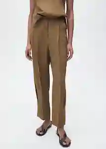 Pantalón Moskito Verde Talla 36 Mujer Mango