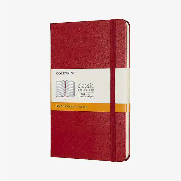 Inkanta Cuaderno Mediano Rayas Rojo Hc