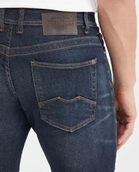 Jean Slim Fit- Famous Azul Dark Ultraoscuro T 32/32 Chevignon
