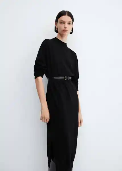 Vestido Vieira Negro Talla S Mujer Mango