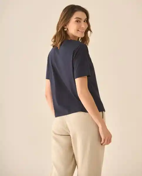 Camiseta Azul Marea Alta Medio Talla XL 602G200 Esprit