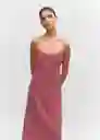 Vestido Boscol-H Rosa Talla L Mujer Mango